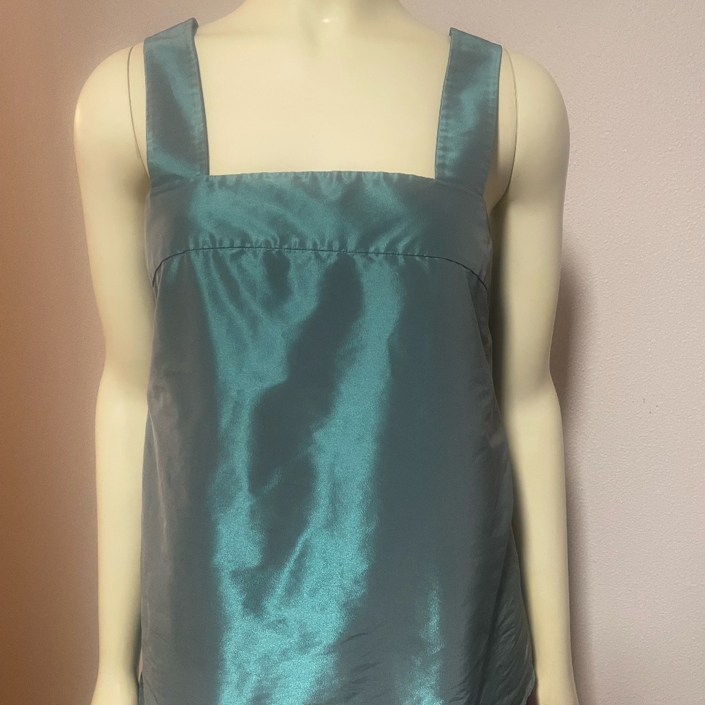 Tibi sheath tank Green/Iridescent size 4